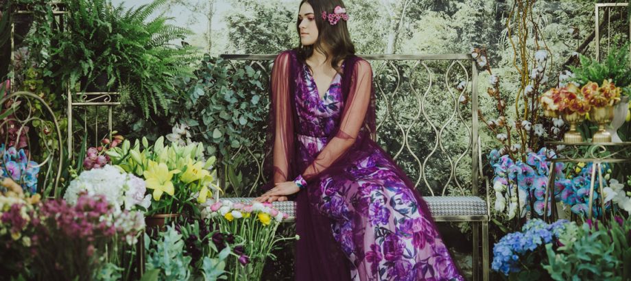 Sinestezic | Garden of Dreams collection | Romanian fashion designer | Floral print evening dresses | Personalized evening dresses | Unique evening dresses | Maxi evening dresses