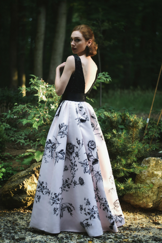 Floral print maxi evening dress | Sinestezic | #SinestezicQueens